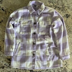 H&M Purple and White Utility Jacket